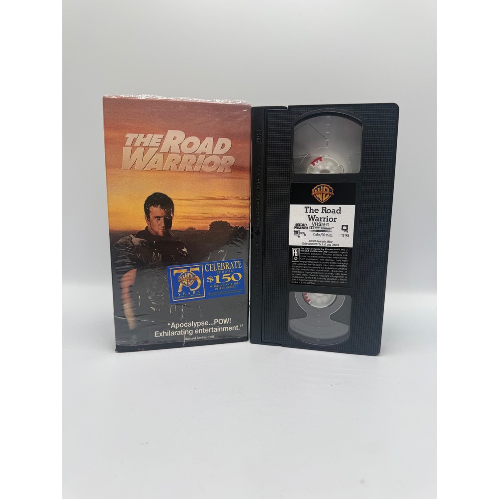 The Road Warrior VHS Mel Gibson Mad Max 2 Warner Home Video 75th Anniversary